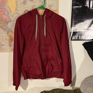 Maroon Zine Windbreaker